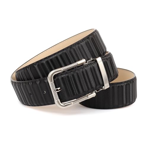 Anthoni Crown Unisex Ledergürtel Gürtel, Schwarz, 110 von Anthoni Crown