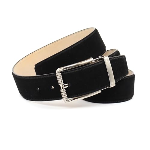 Anthoni Crown Unisex Ledergürtel Gürtel, Schwarz, 85 von Anthoni Crown