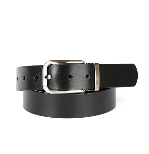 Anthoni Crown Vollledergürtel aus Rindleder, Herrengürtel in schwarz, 100% Echtledergürtel, kürzbar, 35 mm breit, 100 von Anthoni Crown