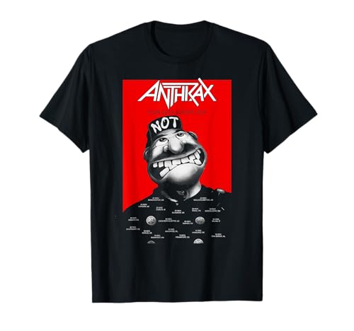 Anthrax Official – Unisex T-Shirt Schwarz Cartoon M Standardlänge Kurzarm Klassische Passform Crew-Neck-Short-Sleeve für Erwachsene und Kinder Anthrax Official – Unisex T-Shirt Schwarz Cartoon M Standardlänge Kurzarm Klassische Passform Crew-Neck-Short-Sleeve für Erwachsene und Kinder von Anthrax Official