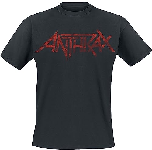 Anthrax Large Logo Männer T-Shirt schwarz M 100% Baumwolle Band-Merch, Bands, Nachhaltigkeit von Anthrax