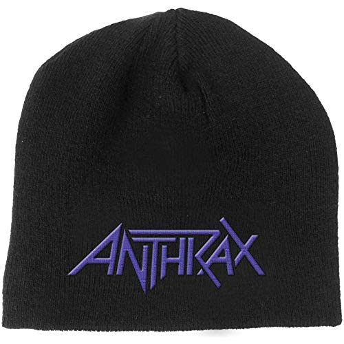 Anthrax Mütze Beanie Band Logo Amongst The Living Nue offiziell Schwarz One Size von Anthrax