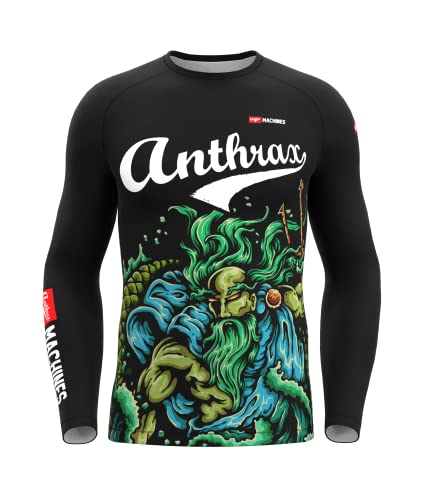 Anthrax Rashguard - Funktionsshirt Herren Langarm Fury Reihe - BJJ und MMA Shirt - Dry Fit Funktion - Leichtes und Luftdurchlässiges Material - Verschiedene Designs - Schutz vor Reibungen von Anthrax