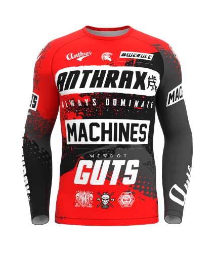 Anthrax Rashguard True Speed - Funktionsshirt Herren Langarm - Dry-Fit Funktion - Leichtes und Luftdurchlässiges Material – Vielfältige Designs – Crossfit - Ausdauer - Fitness von Anthrax