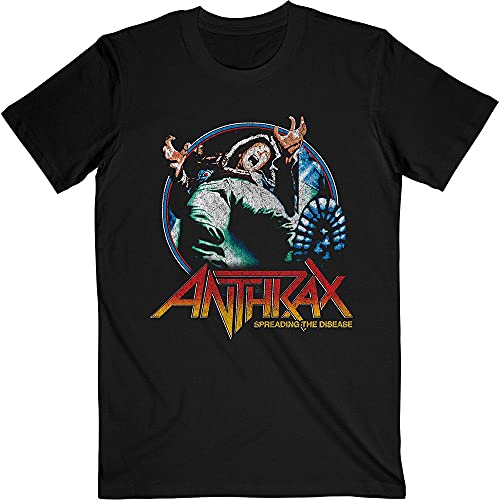 Anthrax T Shirt Spreading The Disease Vignette Logo Nue offiziell Herren Schwarz XXL von Anthrax