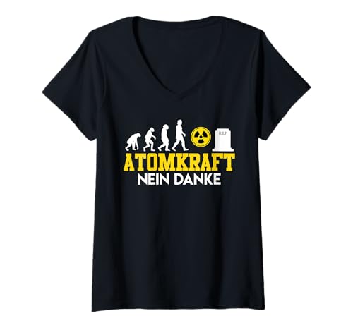 Damen Anti ATOM ENERGIE NEIN DANKE ATOMKRAFT Lustig Radiator T-Shirt mit V-Ausschnitt Damen Anti ATOM ENERGIE NEIN DANKE ATOMKRAFT Lustig Radiator T-Shirt mit V-Ausschnitt von Anti-Atom TShirt Atomkraft Nein Danke Atom Energie
