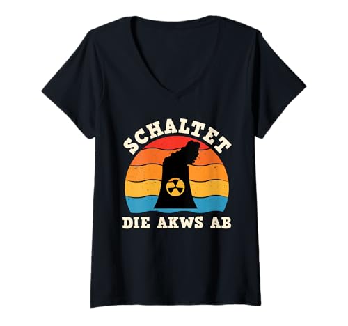 Damen Anti Atom Aktivist SCHALTET DIE AKWS AUS Lustig Atom Energie T-Shirt mit V-Ausschnitt Damen Anti Atom Aktivist SCHALTET DIE AKWS AUS Lustig Atom Energie T-Shirt mit V-Ausschnitt von Anti-Atom TShirt Atomkraft Nein Danke Atom Energie
