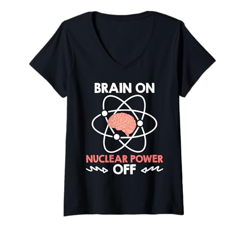 Damen Anti Atom HIRN EIN ATOMKRAFT AUS Lustiges Aktivisten T-Shirt mit V-Ausschnitt Damen Anti Atom HIRN EIN ATOMKRAFT AUS Lustiges Aktivisten T-Shirt mit V-Ausschnitt von Anti-Atom TShirt Atomkraft Nein Danke Atom Energie