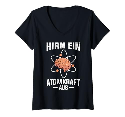 Damen Anti Atom HIRN EIN ATOMKRAFT AUS Lustiges Aktivisten T-Shirt mit V-Ausschnitt Damen Anti Atom HIRN EIN ATOMKRAFT AUS Lustiges Aktivisten T-Shirt mit V-Ausschnitt von Anti-Atom TShirt Atomkraft Nein Danke Atom Energie