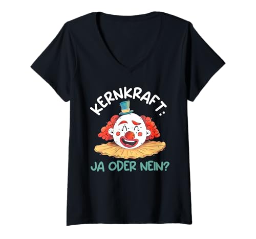 Damen Anti Atom KERNKRAFT JA ODER NEIN Lustiges Atom Energie T-Shirt mit V-Ausschnitt Damen Anti Atom KERNKRAFT JA ODER NEIN Lustiges Atom Energie T-Shirt mit V-Ausschnitt von Anti-Atom TShirt Atomkraft Nein Danke Atom Energie