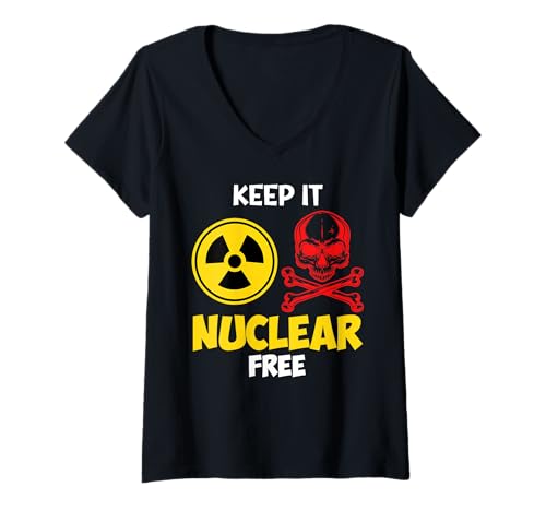 Damen Anti Atom NUCLEAR FREE Nein Danke Atom Energie Atomkraft T-Shirt mit V-Ausschnitt Damen Anti Atom NUCLEAR FREE Nein Danke Atom Energie Atomkraft T-Shirt mit V-Ausschnitt von Anti-Atom TShirt Atomkraft Nein Danke Atom Energie