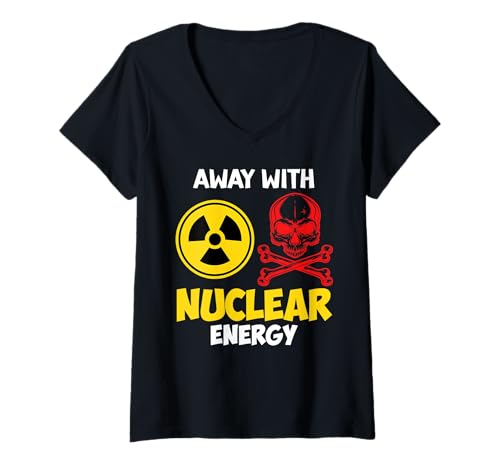 Damen Anti Atom WEG MIT DER ATOMENERGIE Lustiges Aktivist T-Shirt mit V-Ausschnitt Damen Anti Atom WEG MIT DER ATOMENERGIE Lustiges Aktivist T-Shirt mit V-Ausschnitt von Anti-Atom TShirt Atomkraft Nein Danke Atom Energie
