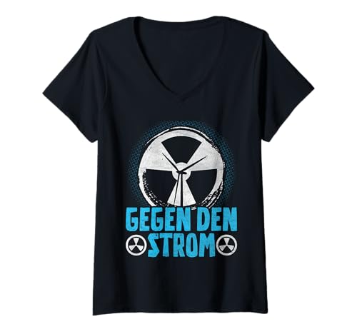 Damen Atom Energie GEGEN DEN STROM LUSTIG t Atomkraft T-Shirt mit V-Ausschnitt Damen Atom Energie GEGEN DEN STROM LUSTIG t Atomkraft T-Shirt mit V-Ausschnitt von Anti-Atom TShirt Atomkraft Nein Danke Atom Energie