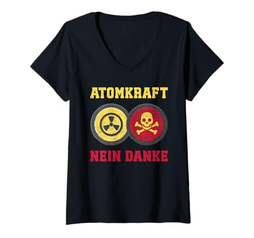 Damen Atomkraft ATOMKRAFT NEIN DANKE LUSTIG Atomkraft T-Shirt mit V-Ausschnitt Damen Atomkraft ATOMKRAFT NEIN DANKE LUSTIG Atomkraft T-Shirt mit V-Ausschnitt von Anti-Atom TShirt Atomkraft Nein Danke Atom Energie