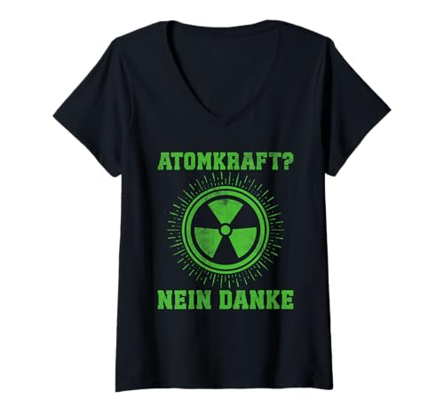 Damen Atomkraft ATOMKRAFT NEIN DANKE LUSTIG Atomkraft T-Shirt mit V-Ausschnitt Damen Atomkraft ATOMKRAFT NEIN DANKE LUSTIG Atomkraft T-Shirt mit V-Ausschnitt von Anti-Atom TShirt Atomkraft Nein Danke Atom Energie