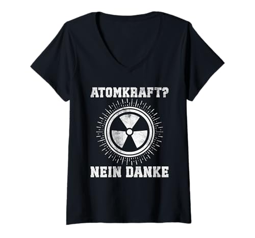 Damen Atomkraft ATOMKRAFT NEIN DANKE LUSTIG Atomkraft T-Shirt mit V-Ausschnitt Damen Atomkraft ATOMKRAFT NEIN DANKE LUSTIG Atomkraft T-Shirt mit V-Ausschnitt von Anti-Atom TShirt Atomkraft Nein Danke Atom Energie
