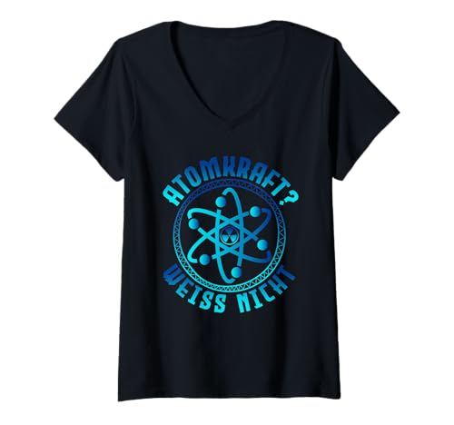 Damen Atomkraft ATOMKRAFT WEISS NICHT LUSTIG Energie T-Shirt mit V-Ausschnitt Damen Atomkraft ATOMKRAFT WEISS NICHT LUSTIG Energie T-Shirt mit V-Ausschnitt von Anti-Atom TShirt Atomkraft Nein Danke Atom Energie