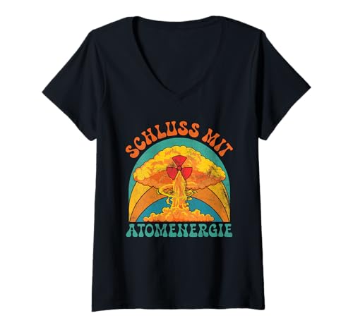 Damen Energie SCHLUSS MIT ATOMENERGIE LUSTIG T-Shirt mit V-Ausschnitt Damen Energie SCHLUSS MIT ATOMENERGIE LUSTIG T-Shirt mit V-Ausschnitt von Anti-Atom TShirt Atomkraft Nein Danke Atom Energie