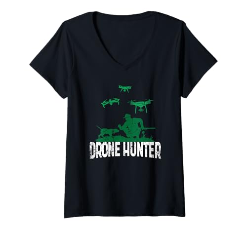 Damen Drone Hunting Season Drone Hunter Männer T-Shirt mit V-Ausschnitt Damen Drone Hunting Season Drone Hunter Männer T-Shirt mit V-Ausschnitt von Anti Drone Flying Drone Hunter Designs