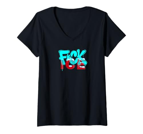 Damen Fck ICE Anti-ICE Einwanderungsrechte T-Shirt mit V-Ausschnitt Damen Fck ICE Anti-ICE Einwanderungsrechte T-Shirt mit V-Ausschnitt von Anti-ICE Human Rights