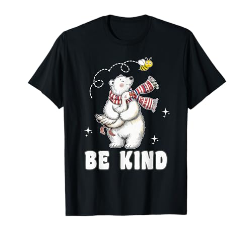 Be Kind Eisbär Gans Biene Tiere Freundlichkeit Lehrer Kinder T-Shirt von Anti bullying Be Kind First Grade Kindergarten