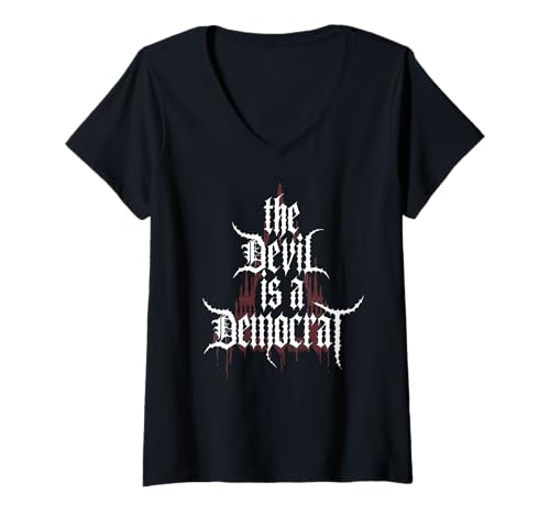 Damen Anti Demokrat Tshirt Retro Democrats Liberal T-Shirt mit V-Ausschnitt von Anti demokraten TShirt Männer Sarkastisch
