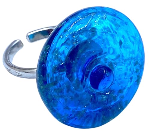 Antica Murrina Ring aus venezianischem Muranoglas, MISURA REGOLABILE, Glas, Farbe: Blau von Antica Murrina