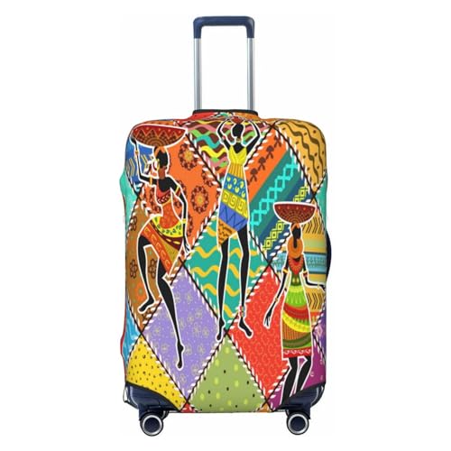 Donut-Gepäckabdeckung, waschbare Kofferbezüge, modische Gepäckbezüge, kratzfester Koffer-Schutz, tanzende afrikanische Frauen, Größe XL, 1 von Anticsao