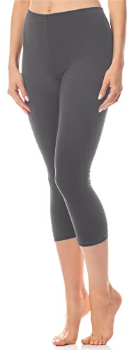 Antié Damen Leggings 3/4 aus Baumwolle AN60-101(Grau,L) von Antie