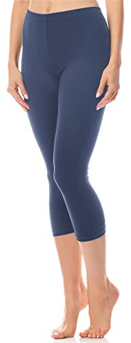 Antié Damen Leggings 3/4 aus Baumwolle AN60-101(Jeans,L) von Antie