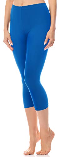 Antié Damen Leggings 3/4 aus Baumwolle AN60-101(Kobalt,M) von Antie