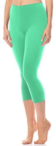 Antié Damen Leggings 3/4 aus Baumwolle AN60-101(Minze,M) von Antie