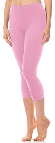 Antié Damen Leggings 3/4 aus Baumwolle AN60-101(Hellrosa,S) von Antie