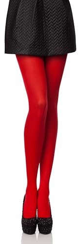 Antie Damen Mikrofaser Strumpfhose bunt AN-121 40 DEN (Rot, S (32-36)) von Antie