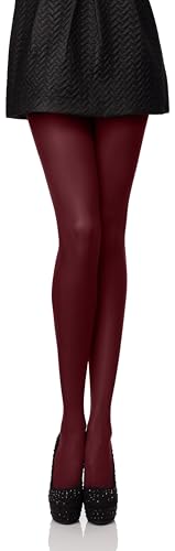 Antie Damen Mikrofaser Strumpfhose bunt blickdicht AN-122 60 DEN (Weinrot, M (36-40)) von Antie