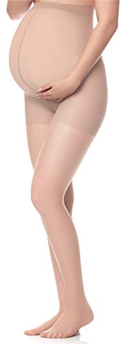 Antie Damen Schwangerschaft Strumpfhose 20 DEN M5108 (Hellnatur, XL) von Antie