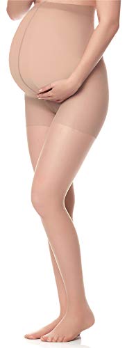 Antie Damen Schwangerschaft Strumpfhose 20 DEN M5108 (Natur, L) von Antie