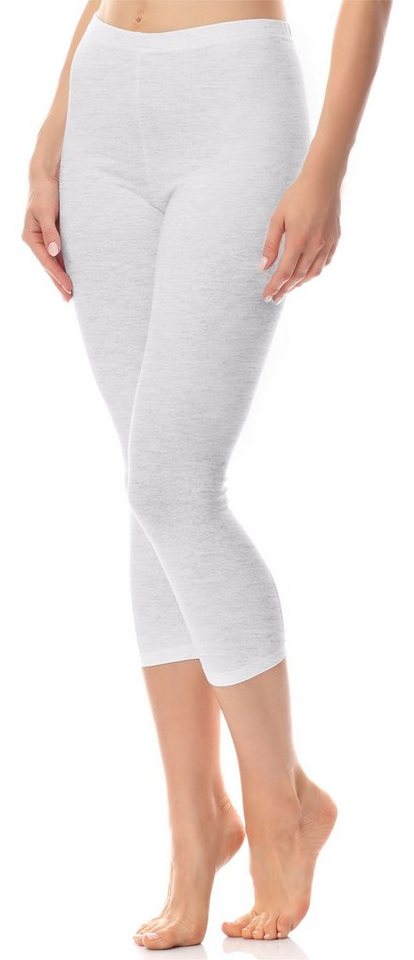 Antie Leggings Damen 3/4 Capri Hose aus Baumwolle AN60-101 (1-tlg) elastischer Bund von Antie