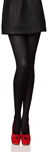 Antie Damen Mikrofaser Strumpfhose bunt blickdicht AN-123 80 DEN (Schwarz, L (40-44)) von Antie