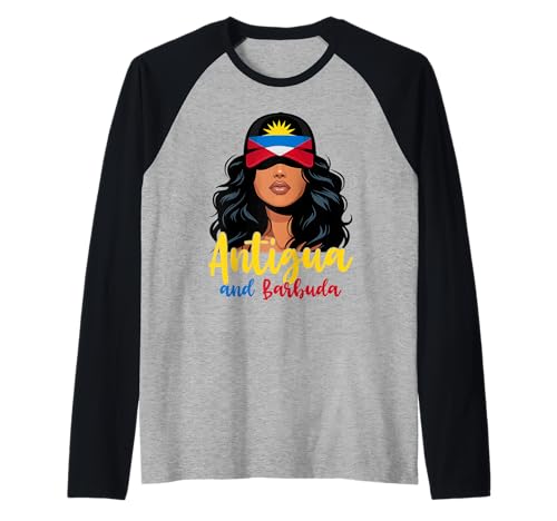 Antiguanisches Mädchen Antigua-Flagge Stolze Frauen aus Antigua und Barbuda Raglan Antiguanisches Mädchen Antigua-Flagge Stolze Frauen aus Antigua und Barbuda Raglan von Antigua and Barbuda for Girls and Women Antiguan