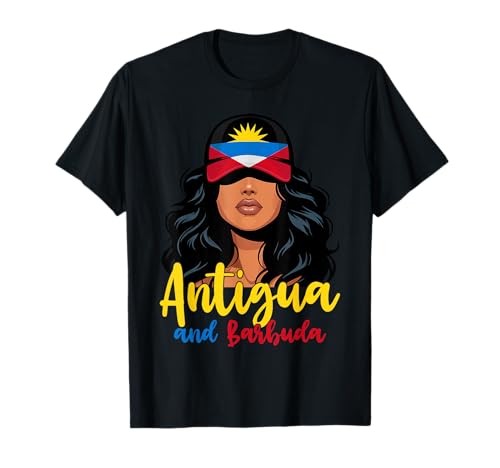 Antiguanisches Mädchen Antigua-Flagge Stolze Frauen aus Antigua und Barbuda T-Shirt von Antigua and Barbuda for Girls and Women Antiguan
