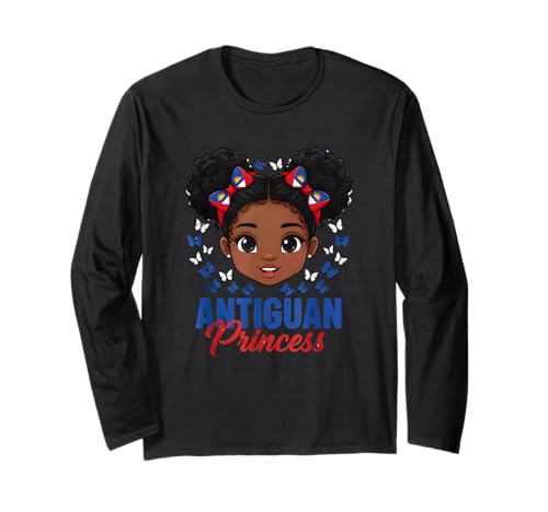 Antiguan Girl Princess Island Pride Caribbean Vibes Langarmshirt von Antiguan Girl Princess Tee