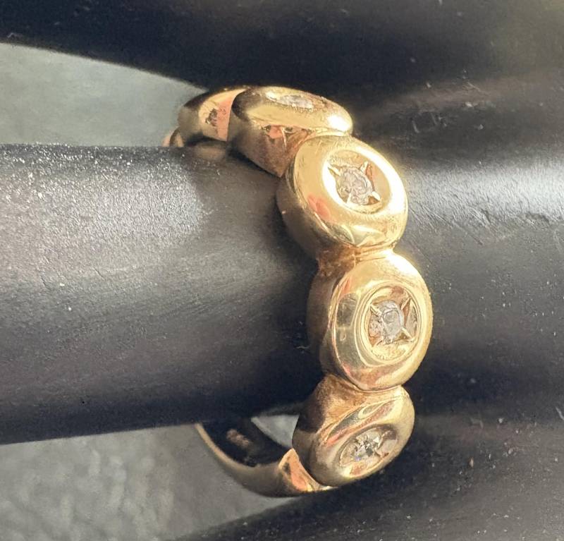 14K Ring Goldring 585Er Gelbgold Brillanten von AntikStaudinger