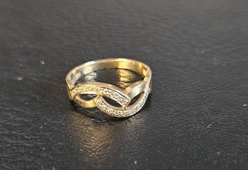 18K Ring Goldring 750Er Gelbgold Brillanten von AntikStaudinger