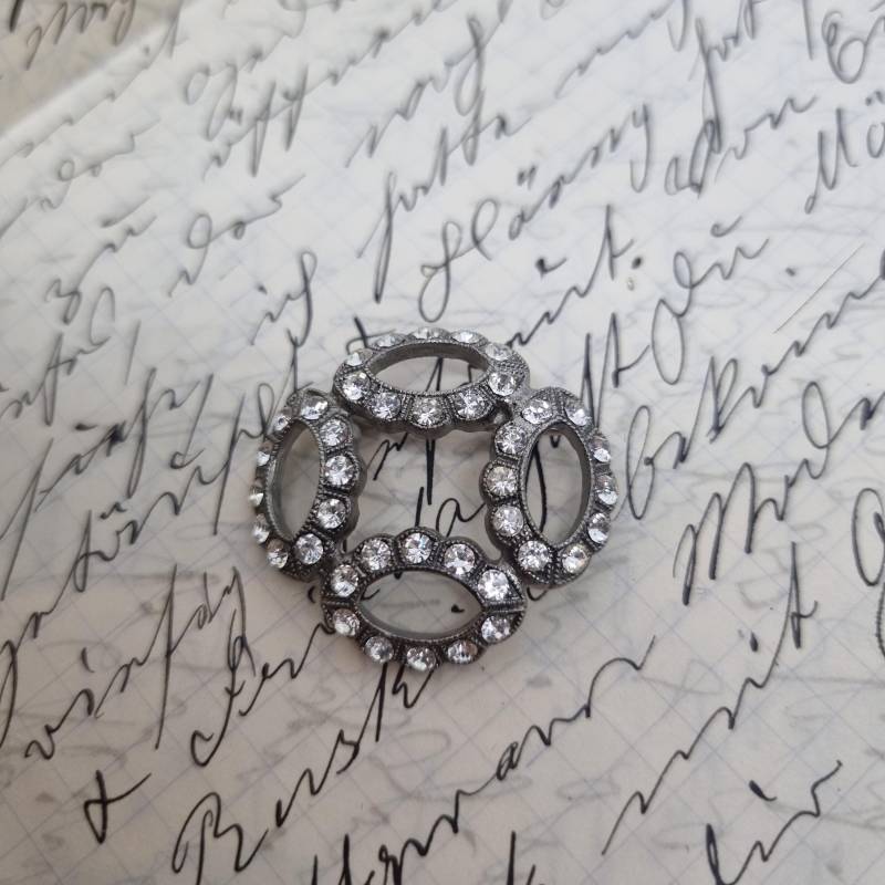 Einzigartige Antik Brosche Aus Den 50Ern Modeschmuck Silber Strass von AntikStorys