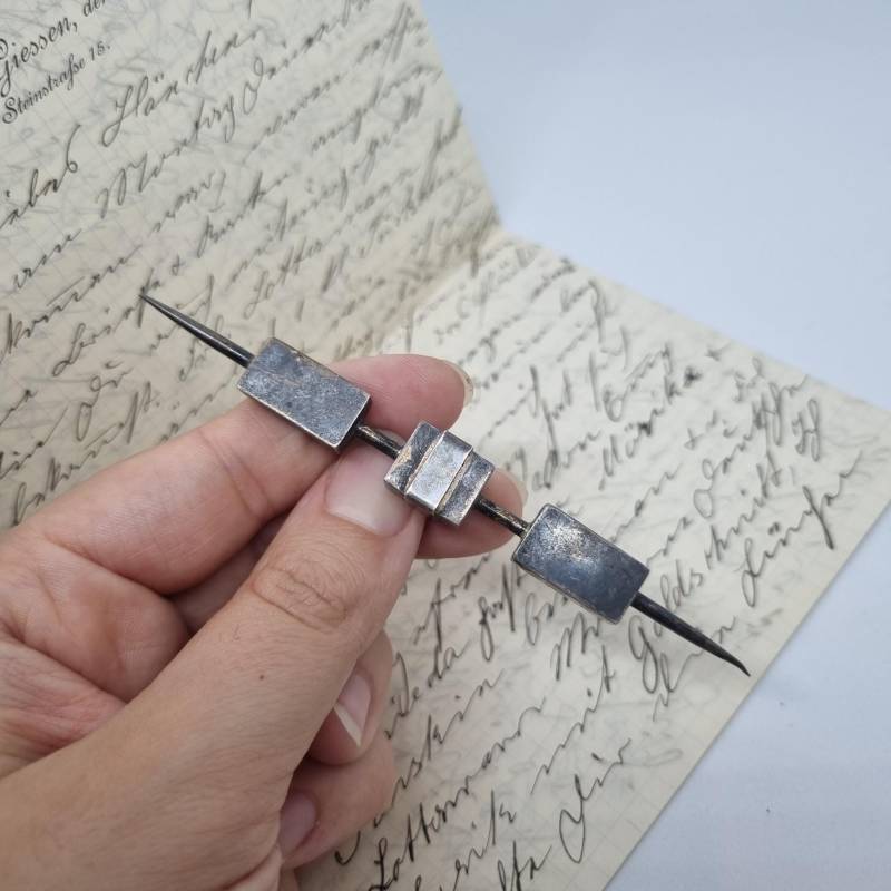 Einzigartige Antik Brosche Aus Den 50Ern Modeschmuck Spitzes Retro Design Silber von AntikStorys