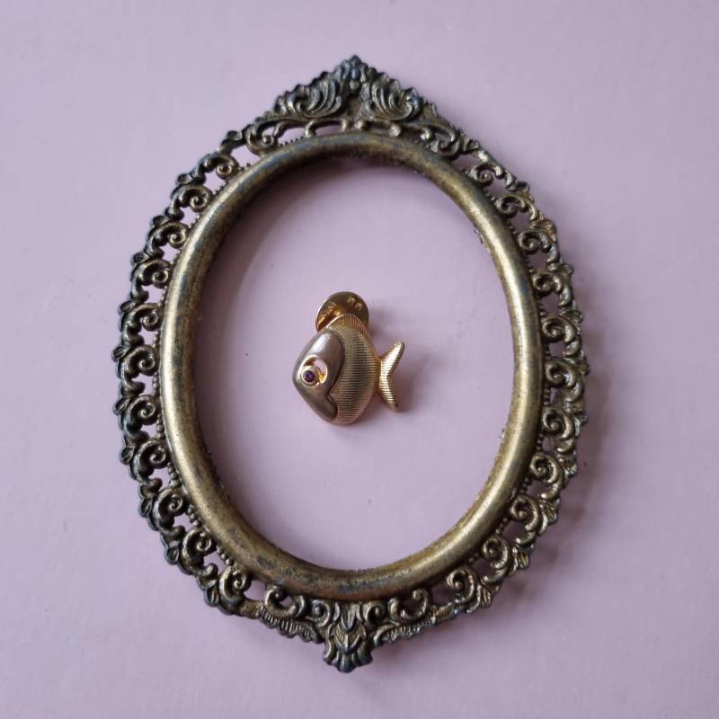 Vintage Pin Anstecker "Fisch" Gold von AntikStorys
