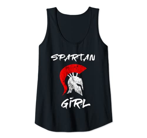 Damen Spartan Girl Spartaner Mädel Warrior Gladiatoren Helm Tank Top von Antike Griechenland Krieger Soldat Spartan Grieche