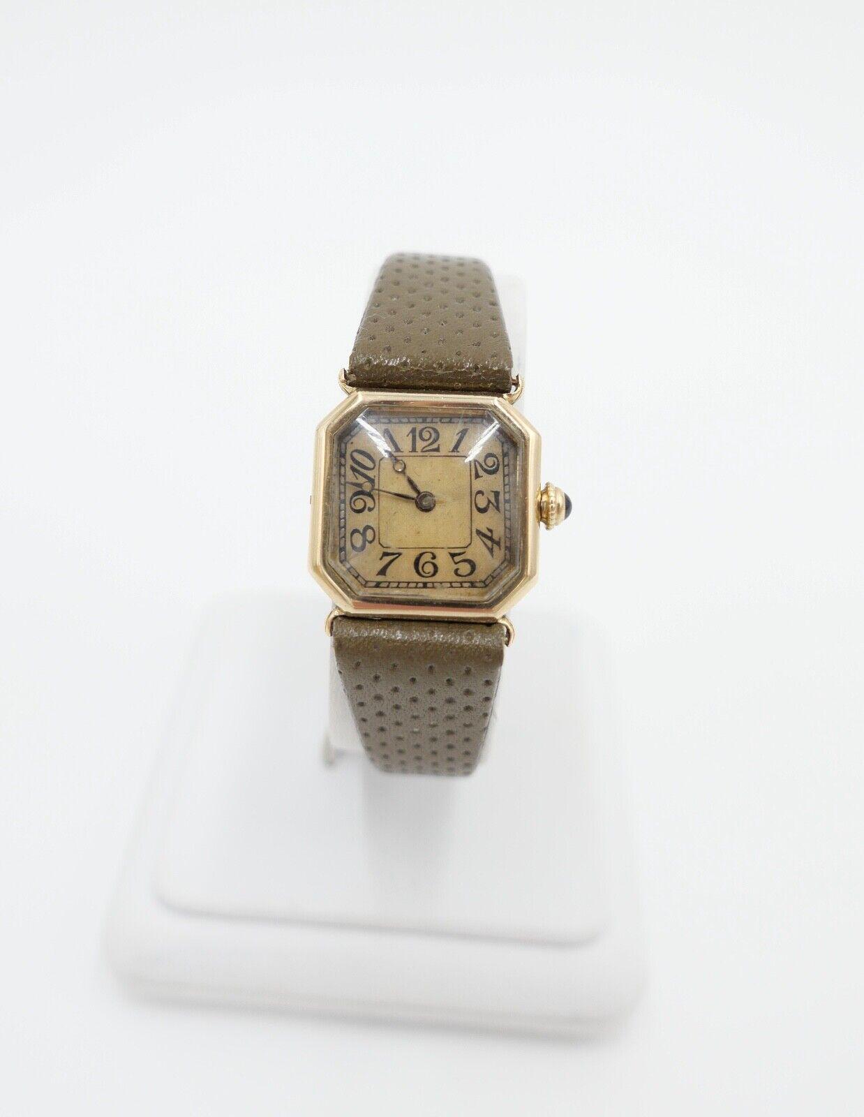 1930Er Herren Damen Uhr Henry Blank & Co & Cresarrow Usa 585 14K Gold Saphire 1930Er Herren Damen Uhr Henry Blank & Co & Cresarrow Usa 585 14K Gold Saphire von AntikhandelStuttgart