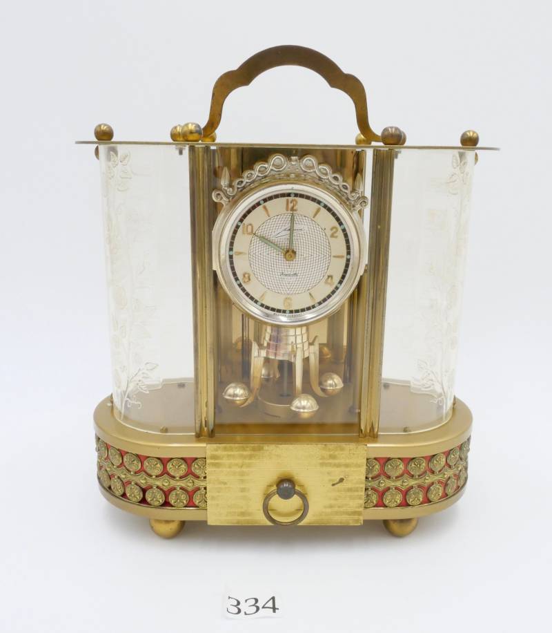 1950 Schmid Spieluhr Jahresuhr 8 Tage Vintage Musik Kusswalzer Drehpendeluhr von AntikhandelStuttgart